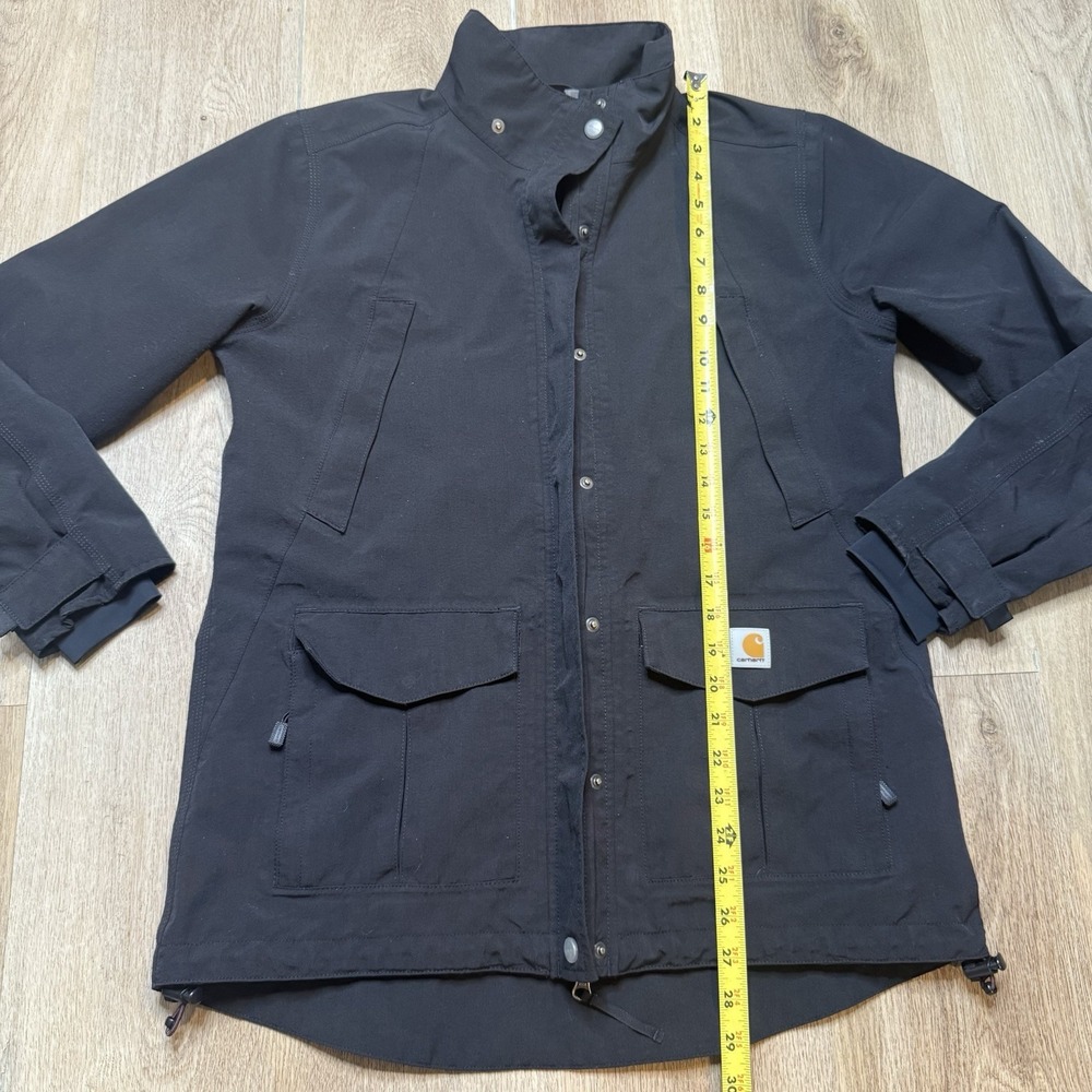 Carhartt Storm Defender Rain Jacket Sz Women's XS Black Workwear NO HOOD - Picture 5 of 6